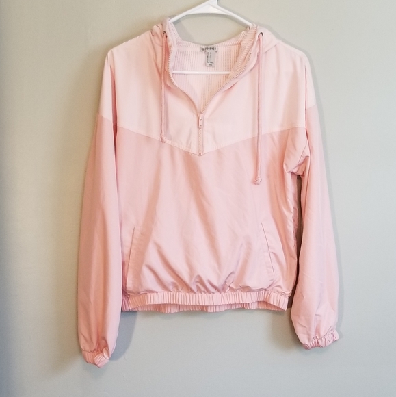 Forever 21 Jackets & Blazers - Last Chance! F21 • EUC Pink Pullover Track Jacket
